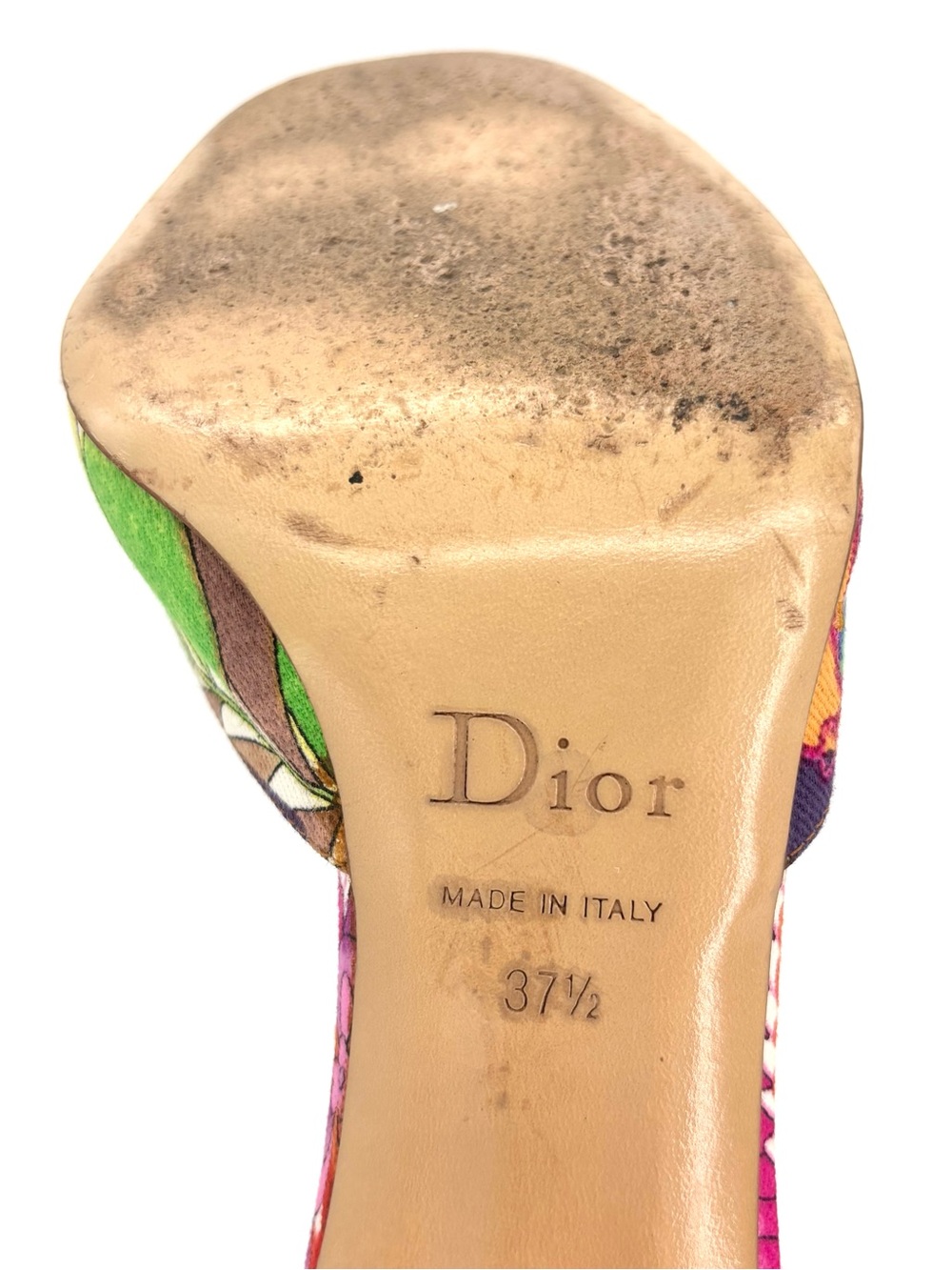 Christian Dior Vintage John Galliano Padlock and Key Floral Print Mules 37.5 - Picture 10 of 10